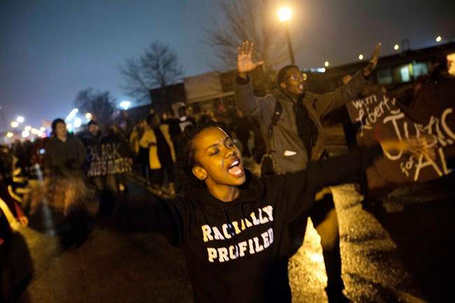 Michael Brown hands up