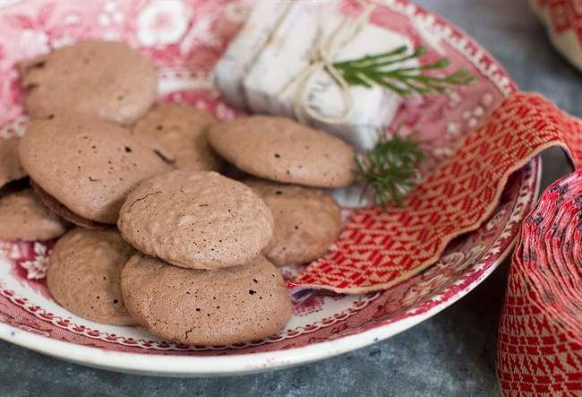 This Sept. 22, 2014 photo shows chocolate peppermint patties in Concord, N.H. When it comes to holiday cookies, everything depends on the recipe and a few simple techniques.