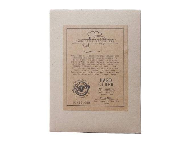 This photo provided by Overstock.com shows a Do It Yourself 1-Gallon Hard Cider Recipe Ingredient Kit. A DIY hard cider kit from Salt City Brew Supply contains recipes and ingredients to make apple or pear cider. If the folks on your gift list are tired of accumulating stuff, think about giving something your recipient can use - and use up. Consumable gifts include foods or beverages; toiletries; tours or experiences; charitable donations; calendars; candles and more.
