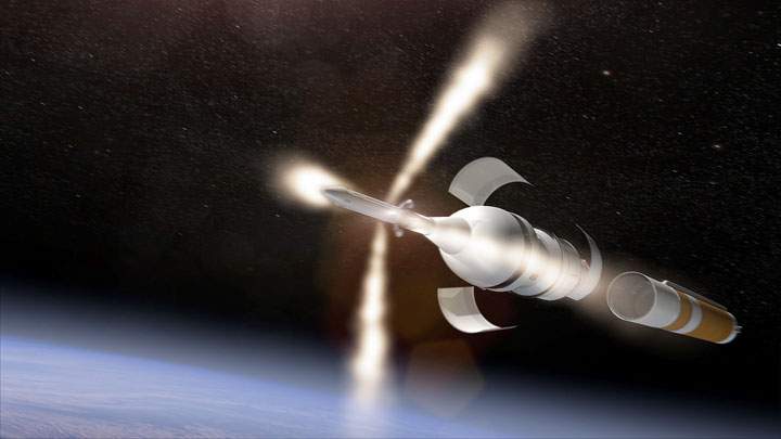 After the farings separate, the launch abort system jettisons.
