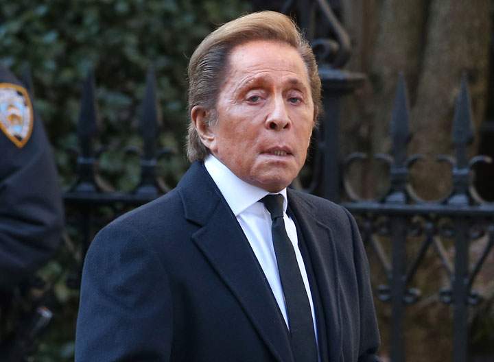 Designer Valentino attends the funeral of fashion designer Oscar De La Renta at St. Ignatius Of Loyola on November 3, 2014 in New York City