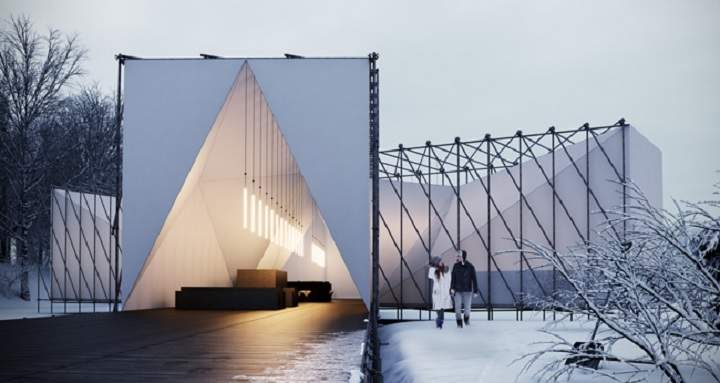 RAW:almond design for pop up restaurant on the Red River in 2015