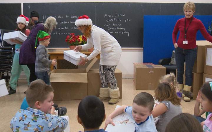 The ninth annual TLC@Home drive aims to ensure every student at four Saskatoon elementary schools receives a Christmas gift box.