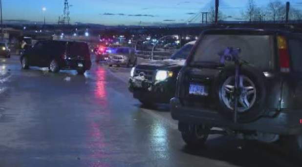 The off ramp at United Boulevard was temporarily shut down due to road conditions this morning.