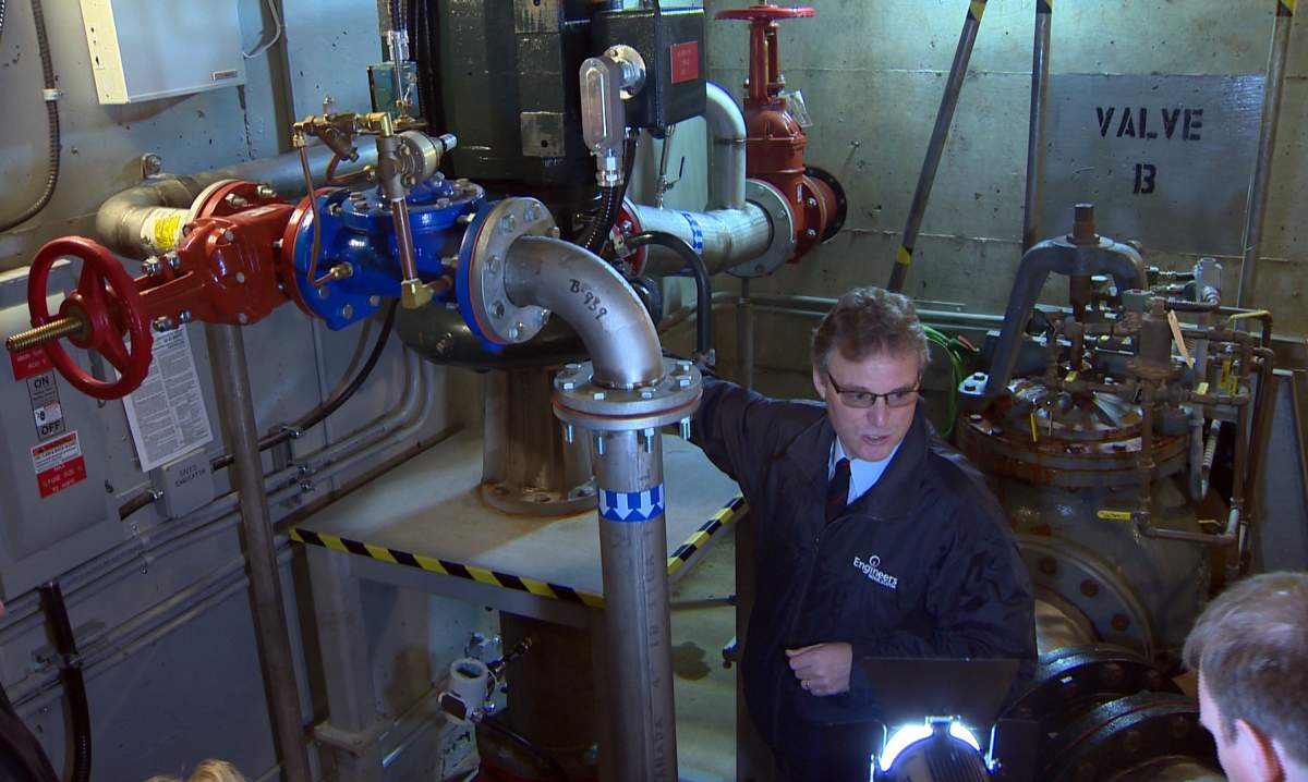 Halifax Water general manager Carl Yates explains the utility’s new in-pipe hydro power project.