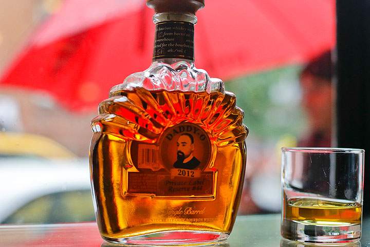 This Oct. 23, 2014 photo shows Daddy-O bourbon at Daddy-O bar in New York. Daddy-O has been slinging whiskey since 1999 and offers over 200 bourbons.