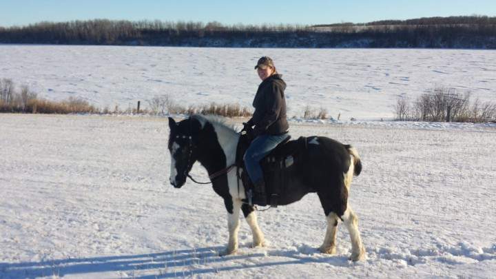 Dec. 17: This Your Saskatchewan picture was taken by Sherilee Diebold-Cooze of her friend riding her Gypsy Cross horse at Smuts Lake on a warm December day.