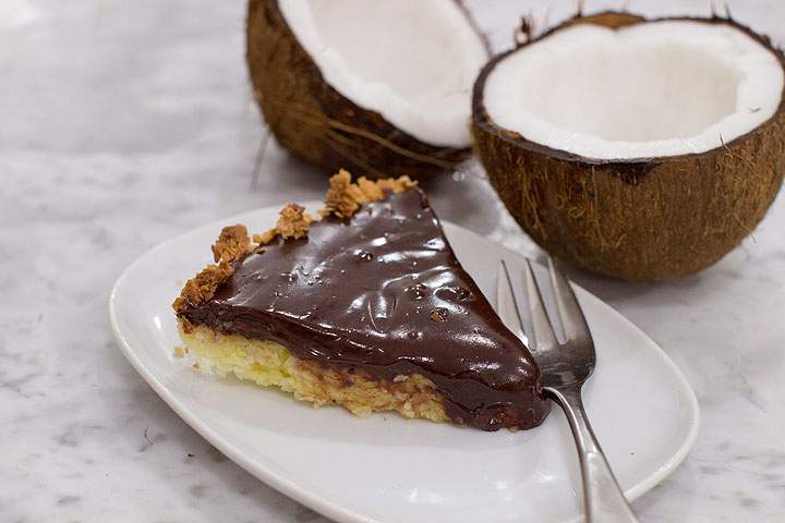 This Nov. 17, 2014 photo shows coconut pie in Concord, N.H. The coconut is processed with a bit of butter to help bind and brown it.