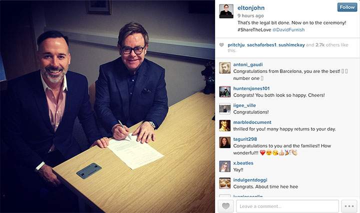See the photos! Elton John marries Canadian partner David Furnish - image