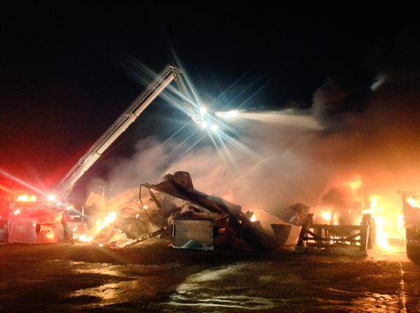 Estevan firefighters battle stubborn industrial blaze - image