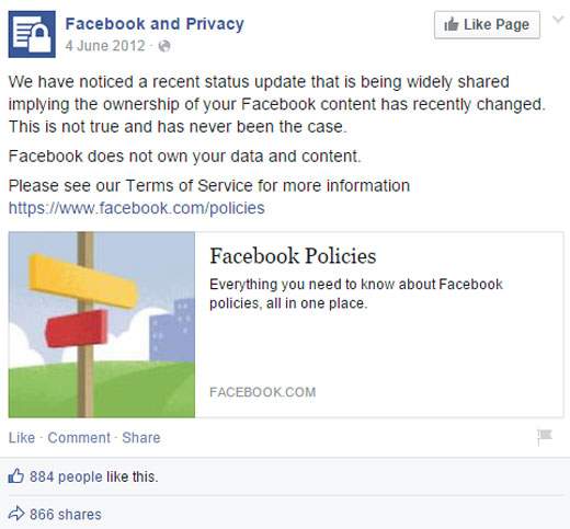 Here’s why you don’t have to share that status update about Facebook’s copyright rules - image