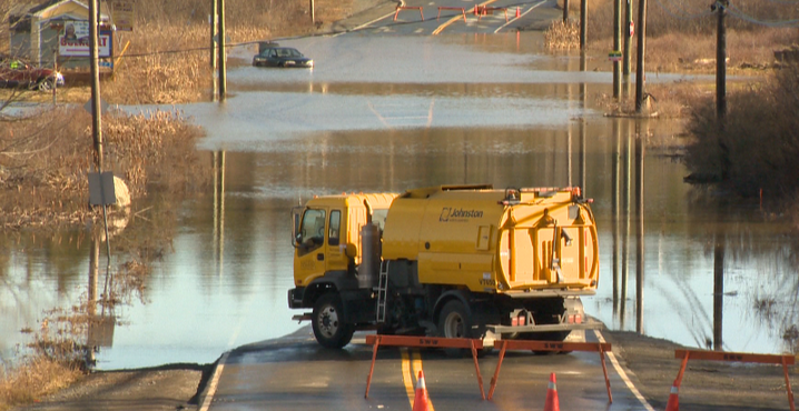 Heavy rainfall lead to flooding on Hammonds Plains Rd.
