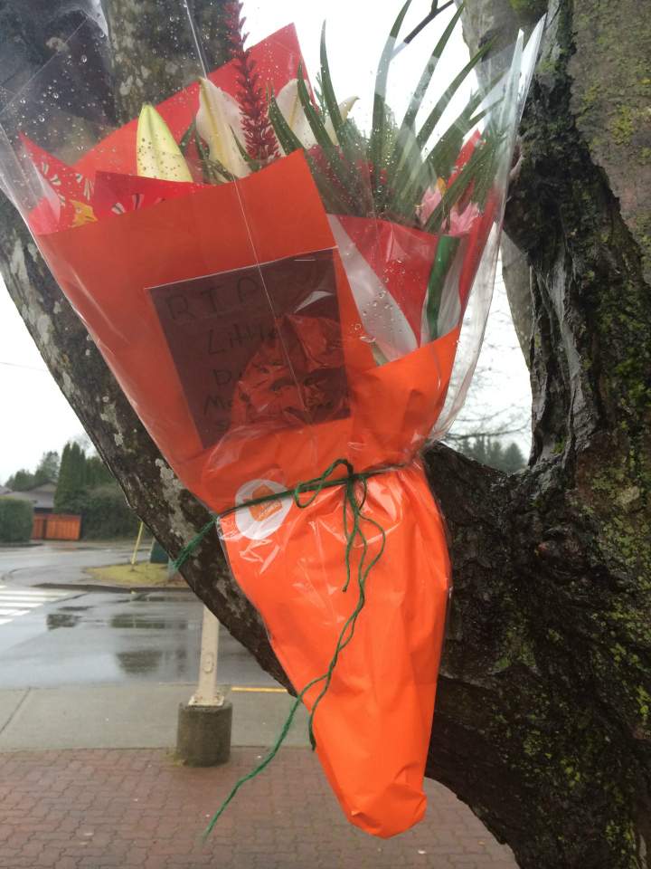 A small memorial to honour the memory of Marcus Larabie.