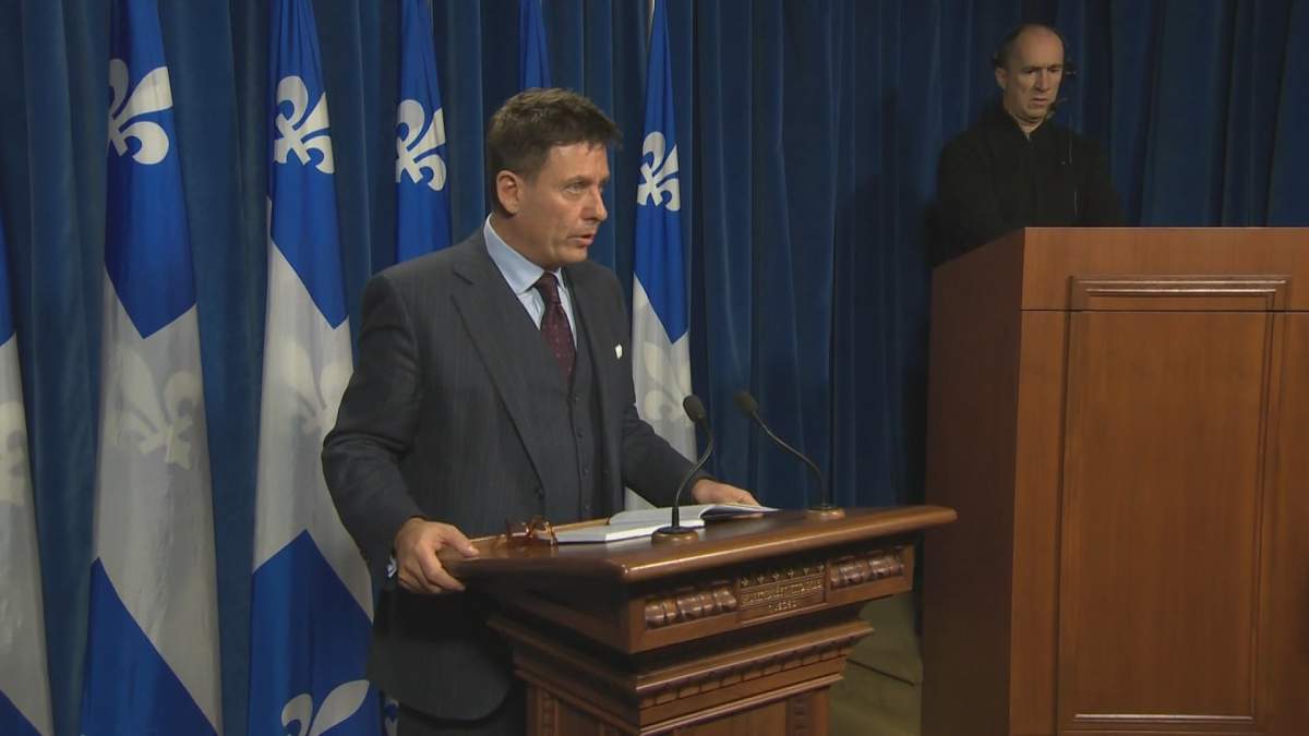 Municipal Affairs Minister Pierre Moreau at the National Assembly in Quebec. 