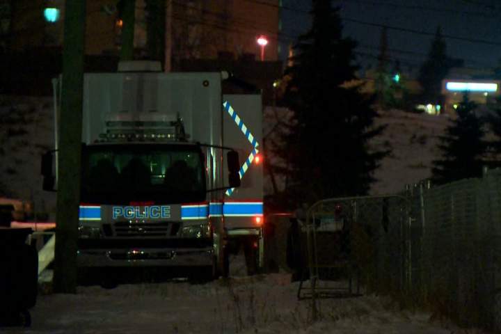 Police at the scene of the ongoing investigation in Ogden Friday night.