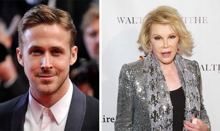 Ryan Gosling became a father in 2014; Joan Rivers passed away.
