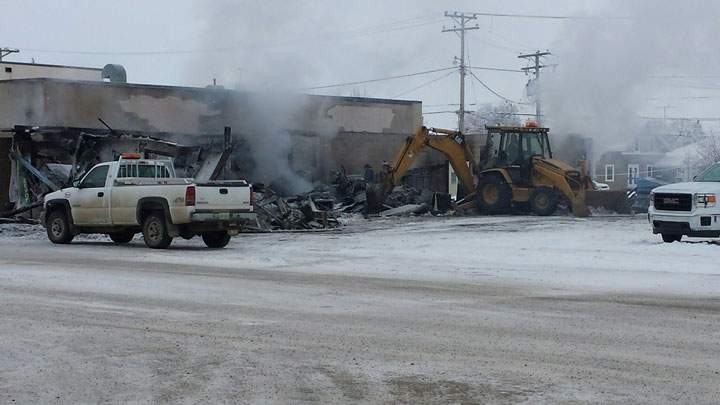 Mounties are investigating a fire that destroyed a business in Shellbrook, Sask. on Boxing Day.