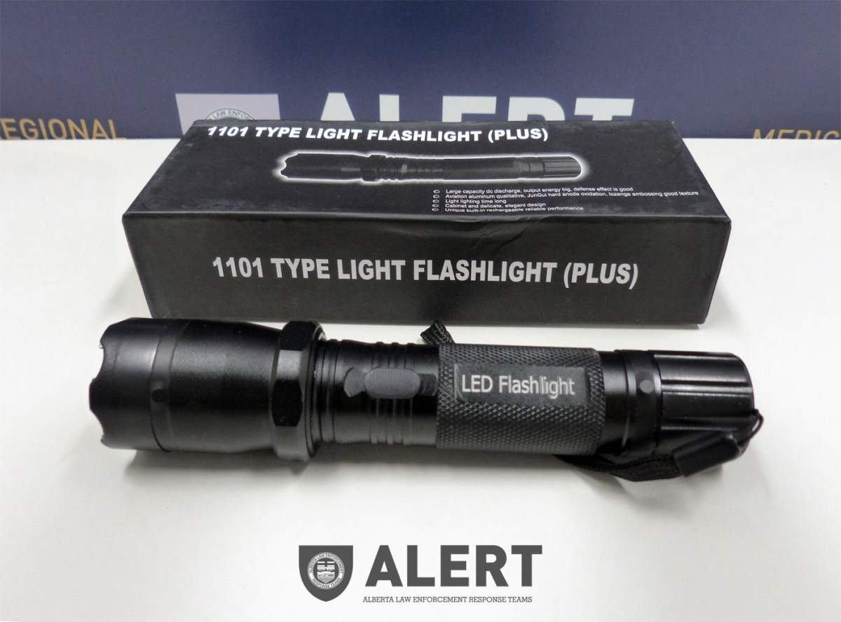 ALERT charges an Edmonton man with trying to import dozens of stun guns, Monday, Dec. 8, 2014. 
