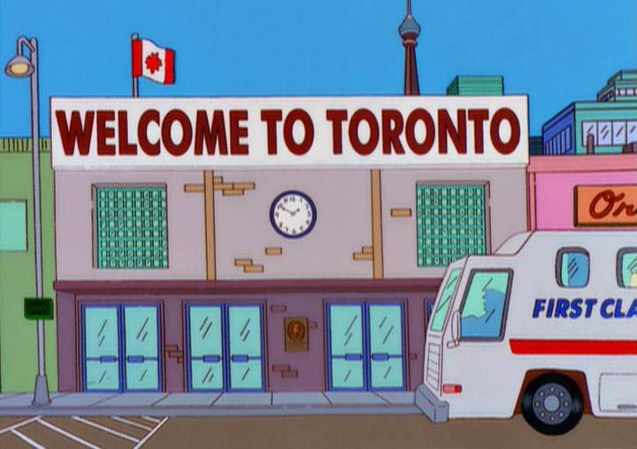Toronto was featured in an episode of ‘The Simpsons.’