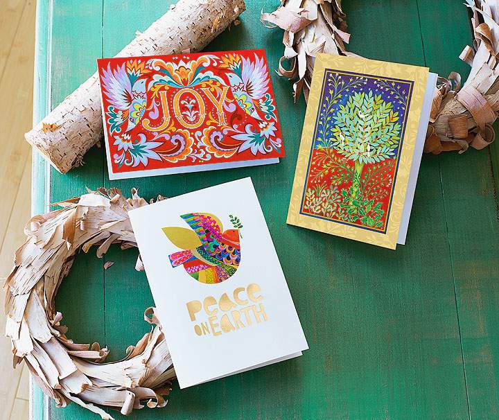 A handout photos shows UNICEF boxed Christmas cards.