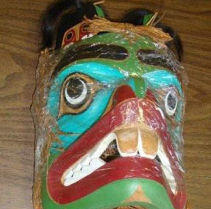A First Nations mask was stolen from a BC Ferries. 