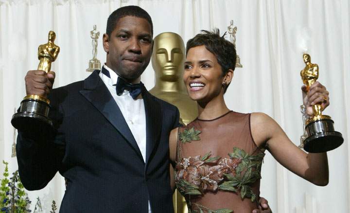 Denzel Washington and Halle Berry won top acting Oscars in 2001.