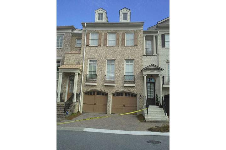 The townhouse where Bobbi Kristina was found unresponsive.