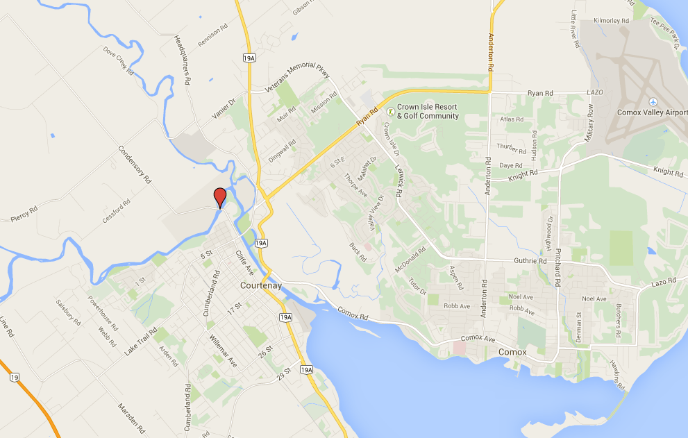 Location of Condensory Bridge, near where a woman and young child were pulled from the water on January 30, 2015. 