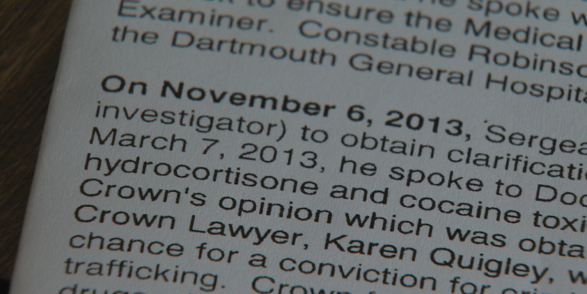 Part of the response Trine-Lise Good received from RCMP.