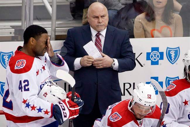 Barry Trotz, shown here with the Washington Capitals, is the new head coach for the New York Islanders.