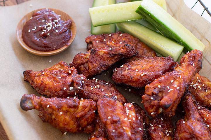 Korean style chicken wings