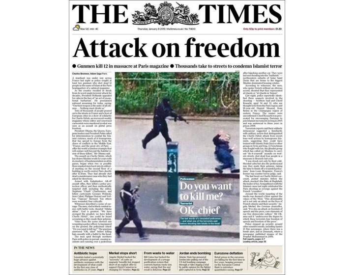 PHOTOS: Newspaper front pages pay tribute to ‘Charlie Hebdo’ day after Paris attack #JeSuisCharlie - image