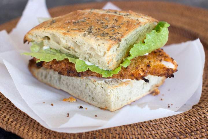 This Jan. 5, 2015, photo shows sweet-and-spicy panko-crusted chicken in Concord, N.H. While the breaded cutlets can be pan-fried, you can also use the ease of the oven.