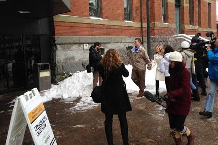 Dalhousie University dentistry student Ryan Millet arrives for a disciplinary hearing.