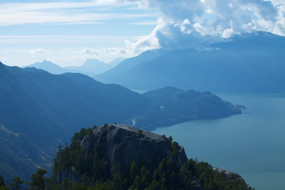 The view of the Chief and Howe Sound.