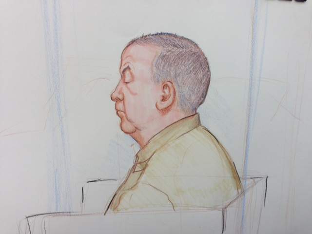 Court sketch of Tremblay.