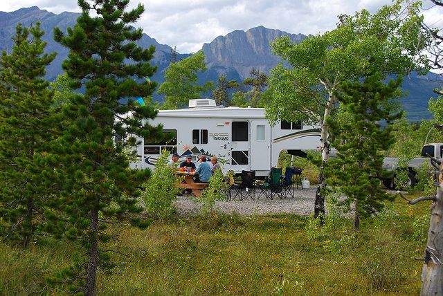 A campsite in Alberta.