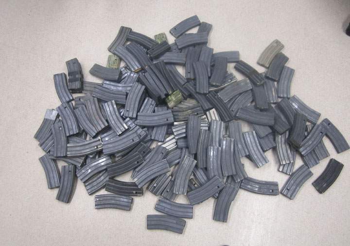 A Kentucky man was stopped at a border crossing in southern Saskatchewan last month with 162 rifle magazines.