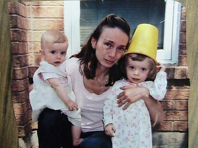 Elaine Campione is seen with her two daughters, left to right, Sophia, 19 months, and Serena, 3, in this undated photo handed out by the court in Barrie, Ont., on November 4, 2010.