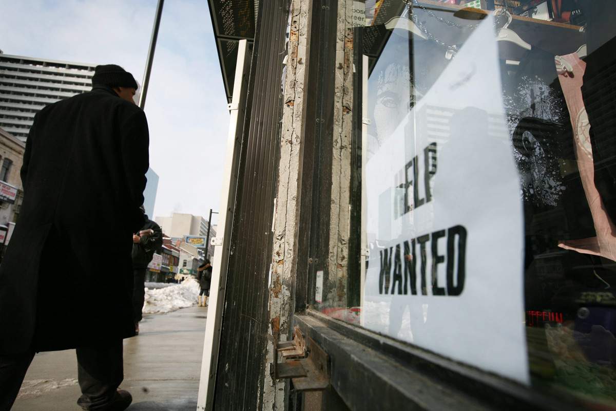 A help wanted sign
