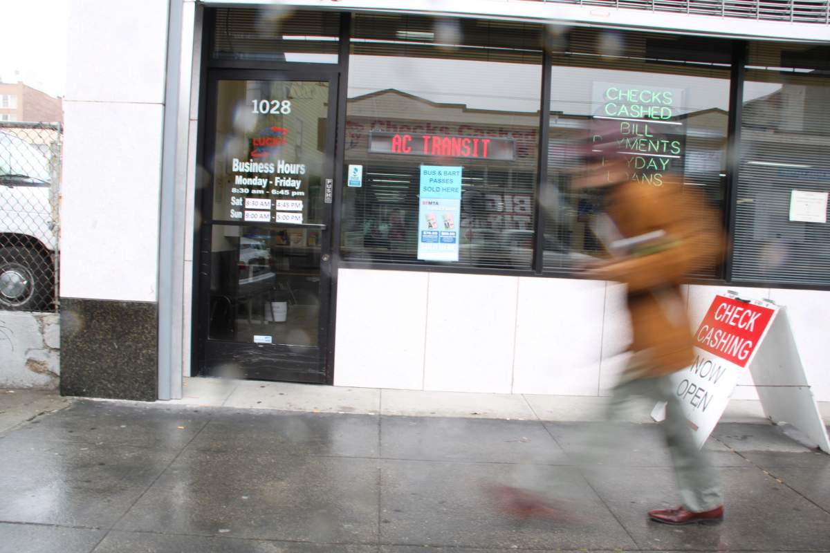San Francisco issued a moratorium on new payday lenders and cheque-cashing locations in 2005.