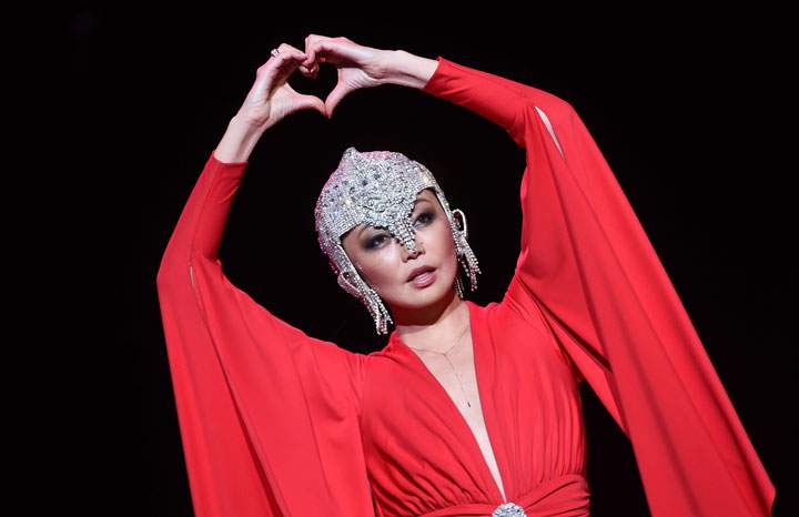 Russian model and actress Irina Pantaeva walks the runway at the Go Red For Women Red Dress Collection 2015 presented by Macy's fashion show during Mercedes-Benz Fashion Week Fall 2015 at The Lincoln Center in New York on February 12, 2015.