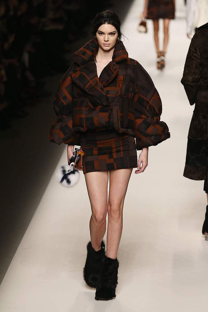 Kendall Jenner walks the runway at the Fendi show during the Milan Fashion Week Autumn/Winter 2015 on February 26, 2015 in Milan, Italy.
