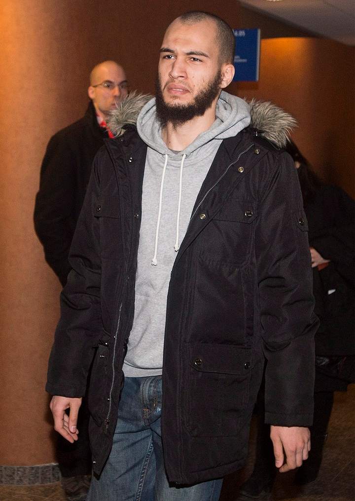 Merouane Ghalmi leaves the Montreal Courthouse in Montreal, Thursday, February 26, 2015.