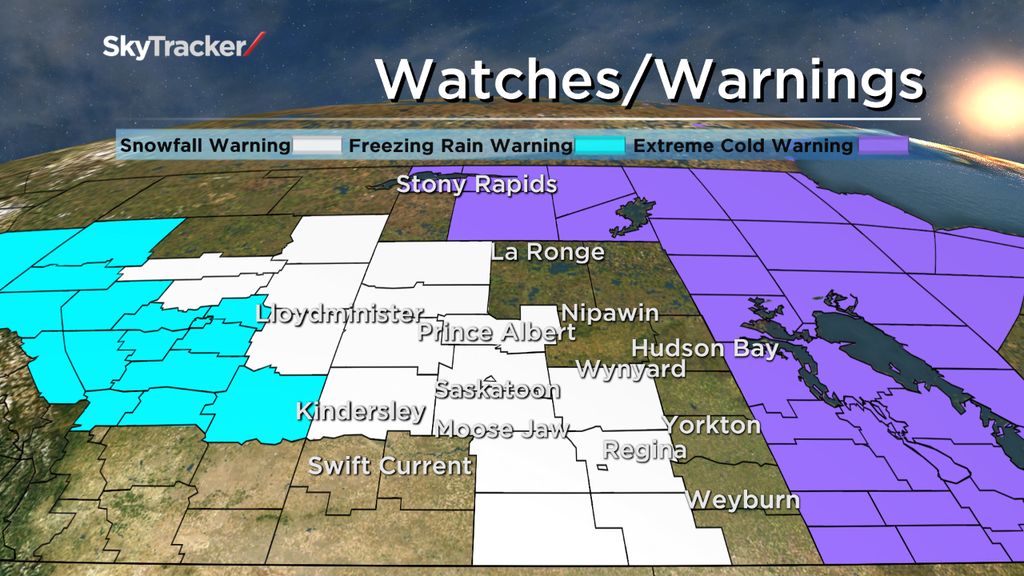 Winter storm warning issued for Saskatoon for a large dump of snow along with strong winds Valentine's Day to make messy long weekend travel conditions.
