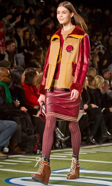 NY Fashion Week Football on a frigid day at Hilfiger