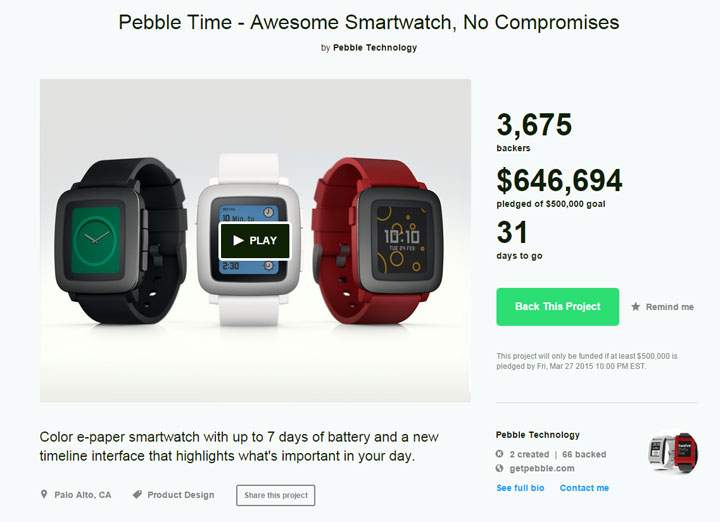 The new Kickstarter campaign for the device launched at 10 a.m. ET Tuesday. Just 17 minutes later the project had surpassed its $500,000 funding goal. 