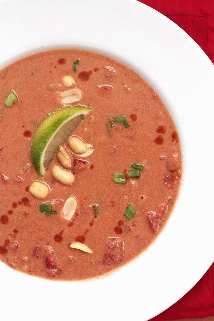 Peanut soup is shown in a handout photo.