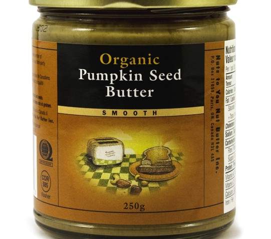 Pumpkin seed butter can be a healthier snack swap for peanut butter.