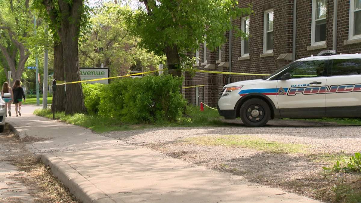 A homicide scene in Regina, Sask. in 2015.